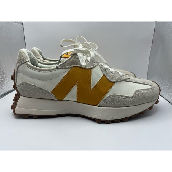 New Balance 327 Sea Salt Golden Hour Men’s Sneaker Size 8 USED - Picture 1 of 8